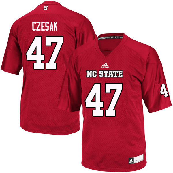 Men #47 Cayman Czesak NC State Wolfpack College Football Jerseys Sale-Red - Click Image to Close